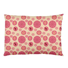 Cream Retro Dots Pillow Case by snowwhitegirl