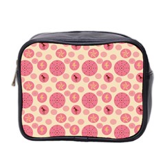 Cream Retro Dots Mini Toiletries Bag 2-side by snowwhitegirl