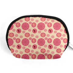 Cream Retro Dots Accessory Pouches (medium)  by snowwhitegirl