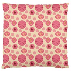 Cream Retro Dots Standard Flano Cushion Case (one Side) by snowwhitegirl