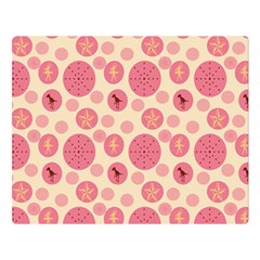 Cream Retro Dots Double Sided Flano Blanket (large)  by snowwhitegirl