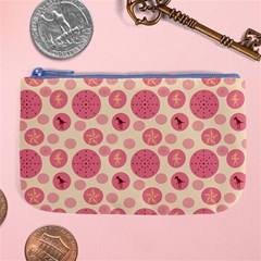 Cream Retro Dots Large Coin Purse by snowwhitegirl