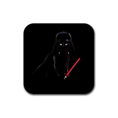 Darth Vader Cat Rubber Coaster (square)  by Valentinaart