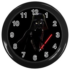 Darth Vader Cat Wall Clocks (black) by Valentinaart