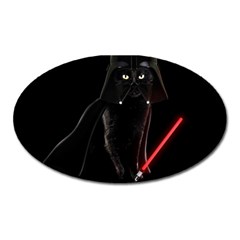 Darth Vader Cat Oval Magnet by Valentinaart