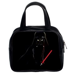 Darth Vader Cat Classic Handbags (2 Sides) by Valentinaart