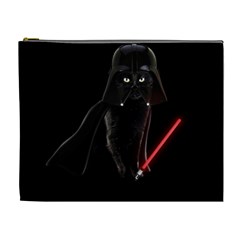 Darth Vader Cat Cosmetic Bag (xl) by Valentinaart