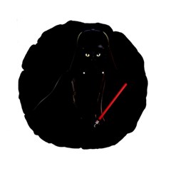 Darth Vader Cat Standard 15  Premium Round Cushions by Valentinaart