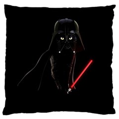 Darth Vader Cat Large Flano Cushion Case (two Sides) by Valentinaart