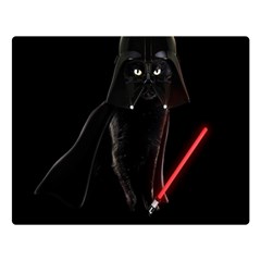 Darth Vader Cat Double Sided Flano Blanket (large)  by Valentinaart