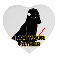 Darth Vader Cat Ornament (heart) by Valentinaart