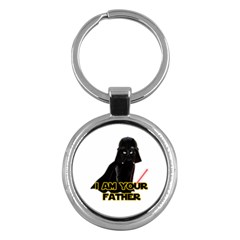 Darth Vader Cat Key Chains (round)  by Valentinaart