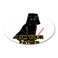 Darth Vader Cat Oval Magnet by Valentinaart