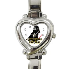 Darth Vader Cat Heart Italian Charm Watch by Valentinaart