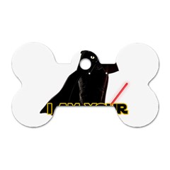 Darth Vader Cat Dog Tag Bone (two Sides) by Valentinaart