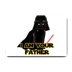 Darth Vader Cat Small Doormat  by Valentinaart