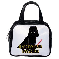 Darth Vader Cat Classic Handbags (one Side) by Valentinaart