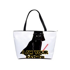 Darth Vader Cat Shoulder Handbags by Valentinaart