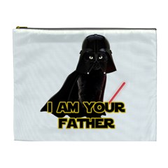 Darth Vader Cat Cosmetic Bag (xl) by Valentinaart