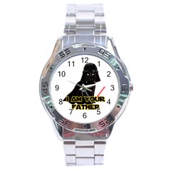 Darth Vader Cat Stainless Steel Analogue Watch by Valentinaart