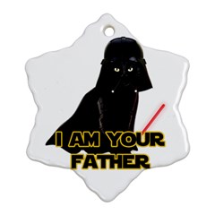 Darth Vader Cat Snowflake Ornament (two Sides) by Valentinaart