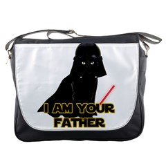 Darth Vader Cat Messenger Bags by Valentinaart