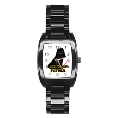 Darth Vader Cat Stainless Steel Barrel Watch by Valentinaart