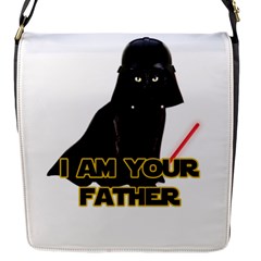 Darth Vader Cat Flap Messenger Bag (s) by Valentinaart