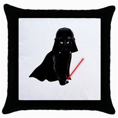 Darth Vader Cat Throw Pillow Case (black) by Valentinaart