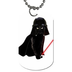 Darth Vader Cat Dog Tag (one Side) by Valentinaart