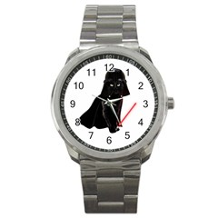 Darth Vader Cat Sport Metal Watch by Valentinaart