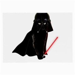 Darth Vader Cat Large Glasses Cloth (2-side) by Valentinaart