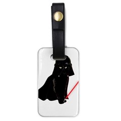 Darth Vader Cat Luggage Tags (one Side)  by Valentinaart