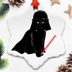 Darth Vader Cat Ornament (snowflake) by Valentinaart