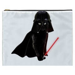 Darth Vader Cat Cosmetic Bag (xxxl)  by Valentinaart