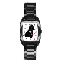 Darth Vader Cat Stainless Steel Barrel Watch by Valentinaart