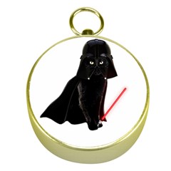 Darth Vader Cat Gold Compasses by Valentinaart