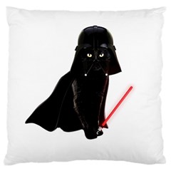 Darth Vader Cat Large Flano Cushion Case (one Side) by Valentinaart