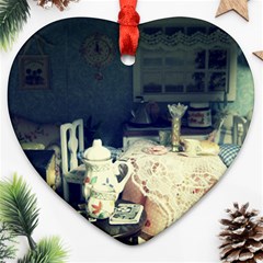 Abandonded Dollhouse Ornament (heart) by snowwhitegirl