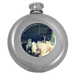 Abandonded Dollhouse Round Hip Flask (5 Oz) by snowwhitegirl