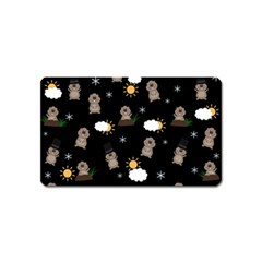 Groundhog Day Pattern Magnet (name Card) by Valentinaart