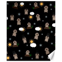 Groundhog Day Pattern Canvas 11  X 14   by Valentinaart