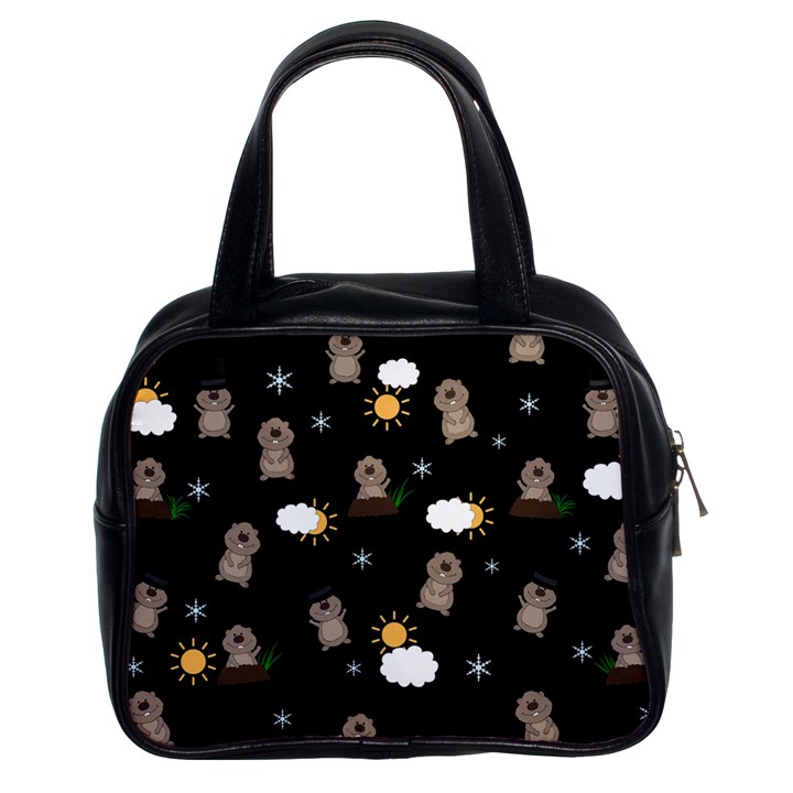 Groundhog Day Pattern Classic Handbags (2 Sides)