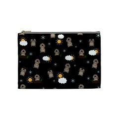 Groundhog Day Pattern Cosmetic Bag (medium) 