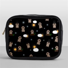 Groundhog Day Pattern Mini Toiletries Bags by Valentinaart