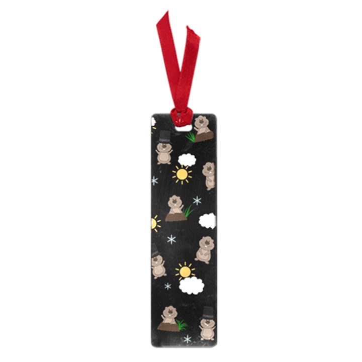 Groundhog Day Pattern Small Book Marks