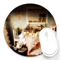 Dollhouse Christmas Round Mousepads by snowwhitegirl