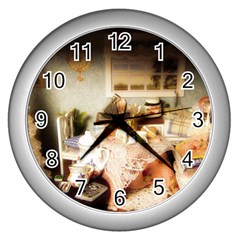 Dollhouse Christmas Wall Clocks (silver) 