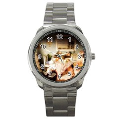 Dollhouse Christmas Sport Metal Watch by snowwhitegirl