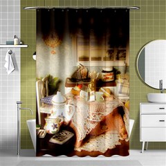 Dollhouse Christmas Shower Curtain 48  X 72  (small)  by snowwhitegirl